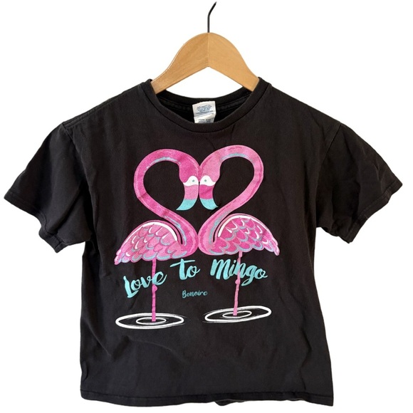 Delta Other - Delta Pro Weight Youth Black “Love to Mingo” Flamingo Graphic Tee Size Small